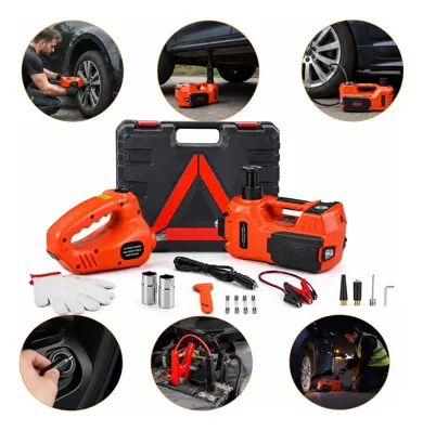 Kit automotivo elétrico completo com maleta, chave de impacto, macaco e acessórios